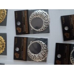 Lot Of 40mm Open Round Gold And Silver Color  Costume Jewelry